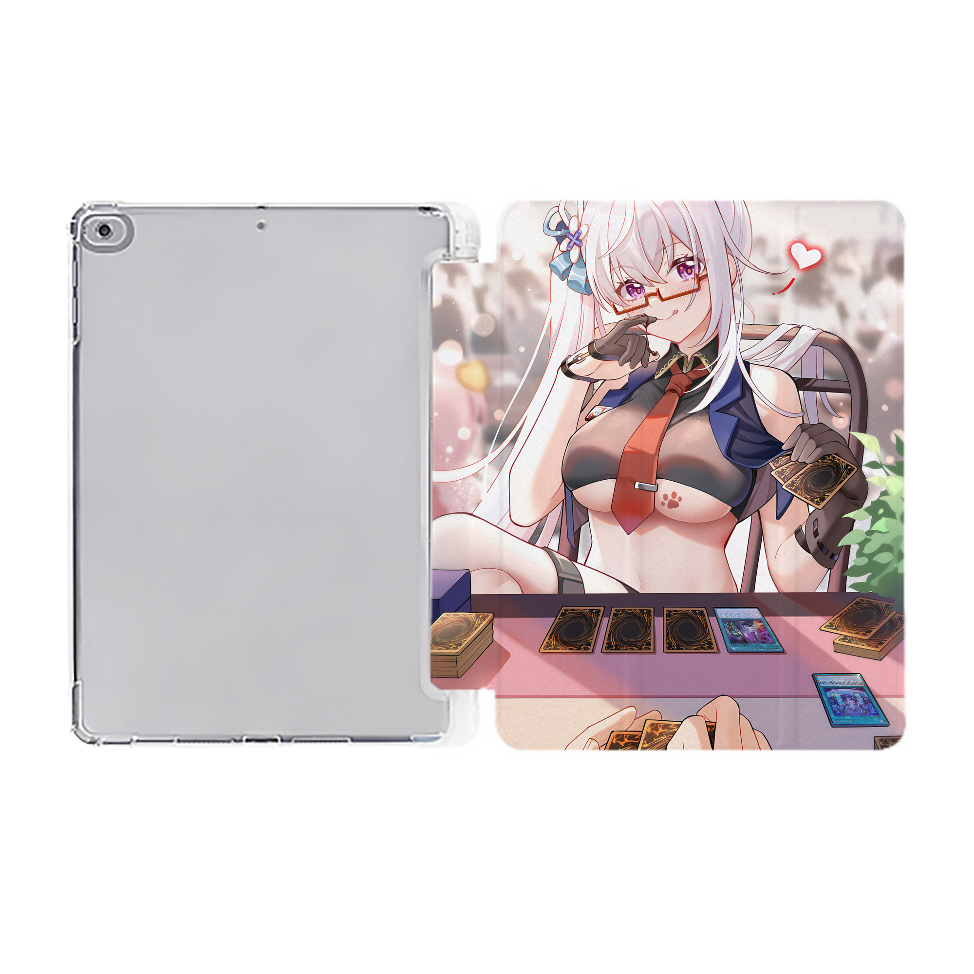 （画像用） 遊☆戯☆王 Yu-Gi-Oh! IPad ケース ペン収納付き 三つ折りスタンド PUレザー×シリコン 対応機種9.5/10.5/10.9インチ